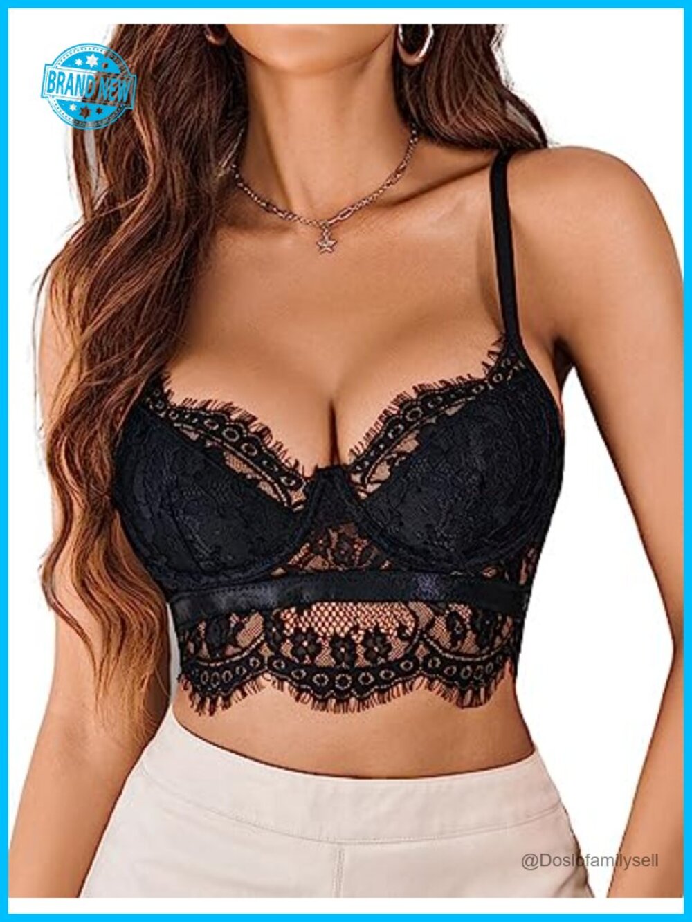 Lace Bralette Camisole Tank Top Y2k Bustier V Neck Adjustable Straps